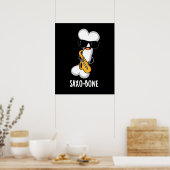 Saxo-bone Grappig bot grappig muziek woordspeling Poster (Keuken)