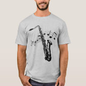Saxo et T-shirt de notes (Devant)