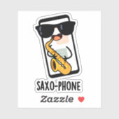 Saxo-telefoon Grappige Mobiele Puns Sticker (Vel)