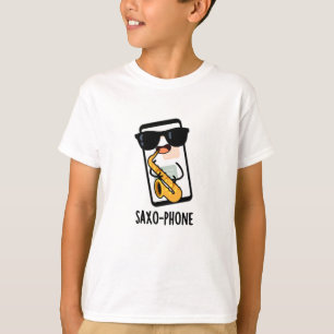 Saxo-telefoon Grappige Mobiele Puns T-shirt