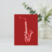 Saxofone Briefkaart (Staand voorkant)