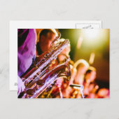 Saxofone Briefkaart (Voorkant / Achterkant)