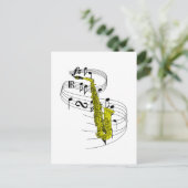 Saxofone Briefkaart (Staand voorkant)
