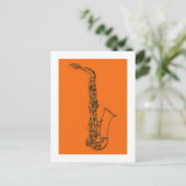Saxofone Briefkaart (Staand voorkant)