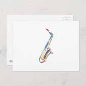 Saxofone Briefkaart (Voorkant / Achterkant)
