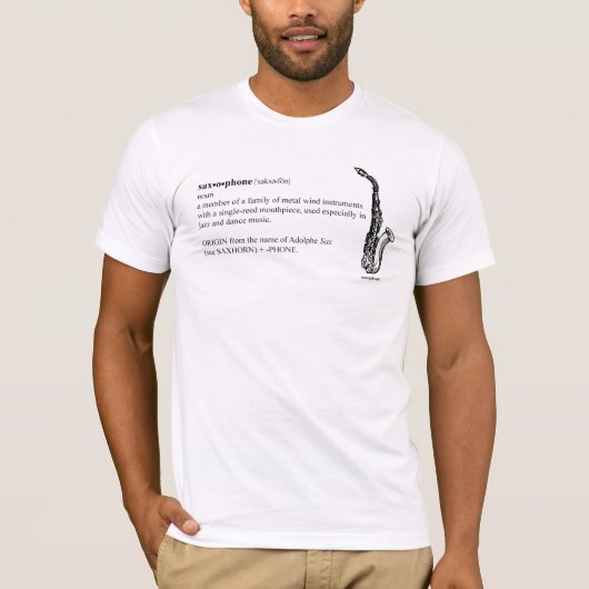 Saxofone-definitie T-shirt (Voorkant)
