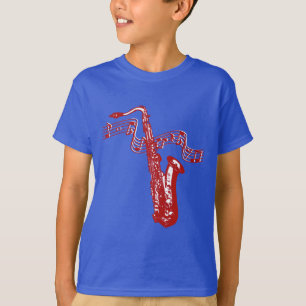 Saxofone en noten Zeer kool T-shirt