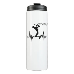 Saxofone Heartbeat Cool voor muzikanten Thermosbeker