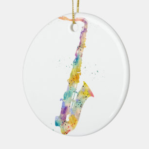 Saxofone Keramisch Ornament