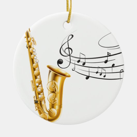 Saxofone Keramisch Ornament (Voorkant)