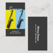 Saxofone Lessons, Instructor, Music Visitekaartje (Voorkant / Achterkant)