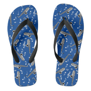 Saxofone-Muzieknoten Teenslippers