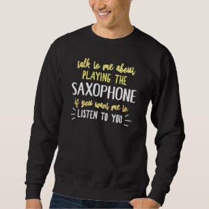 Saxofone-ontwerp voor het afspelen van muziek voor trui