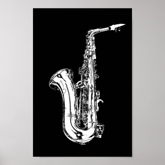 Saxofone Poster (Voorkant)