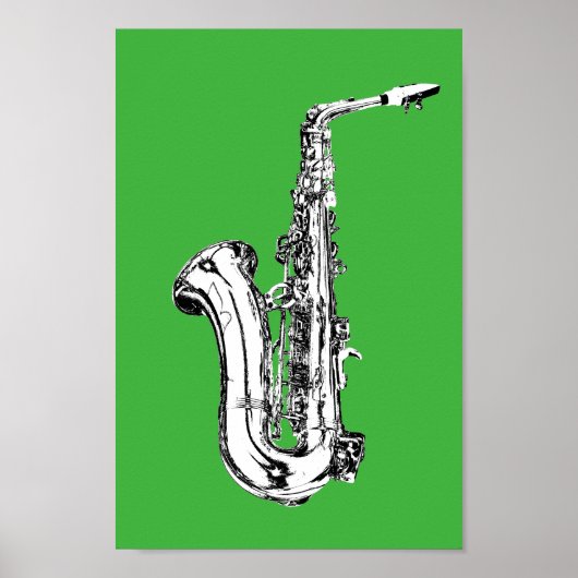 Saxofone Poster (Voorkant)
