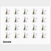 Saxofone Ronde Sticker (Vel)