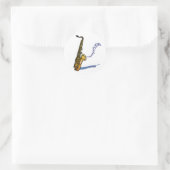 Saxofone Ronde Sticker (Tas)