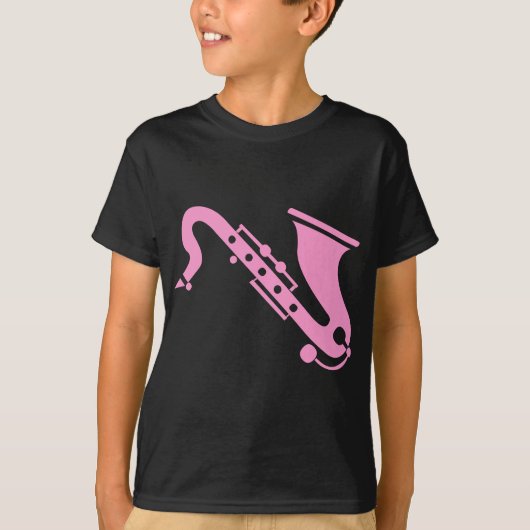Saxofone - Roze T-shirt (Voorkant)