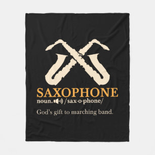 Saxofone - Saxophone Definition Fleece Deken