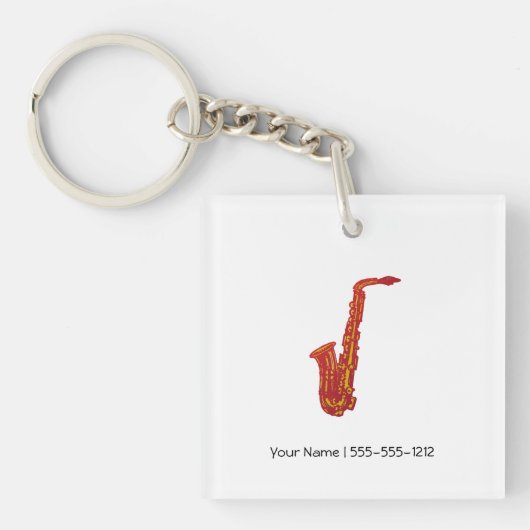 Saxofone Sleutelhanger (voorkant)