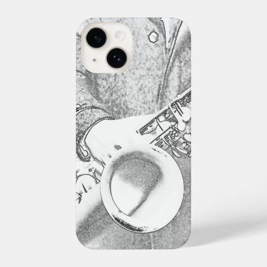 saxofone-speler iPhone hoesje (Achterkant)