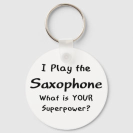saxofone-speler sleutelhanger