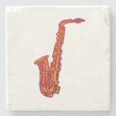 Saxofone Stenen Onderzetter (Voorkant)