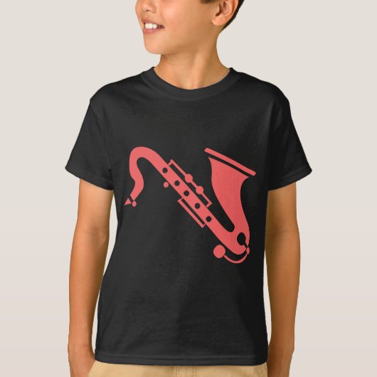 Saxofone - Tropisch Roze T-shirt (Voorkant)