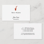Saxofone Visitekaartje (Voorkant / Achterkant)