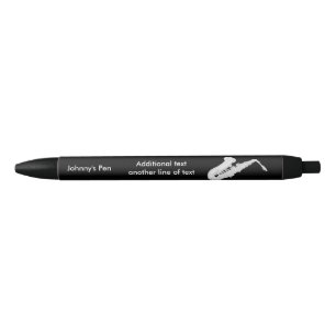 Saxofone Zwarte Inkt Pen