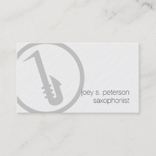 Saxofonist Bold Saxophone Icon Music Visitekaartje