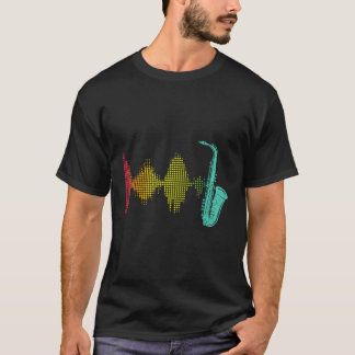 Saxofonist Soundwave Jazz Lover Saxofonist Saxofoo T-shirt