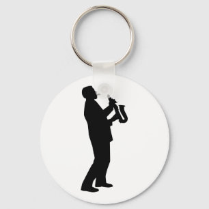 saxofonist-speler sleutelhanger