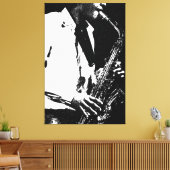 Saxofoon 40x60 (100x150cm) waccna canvas afdruk (Insitu (Woonkamer))