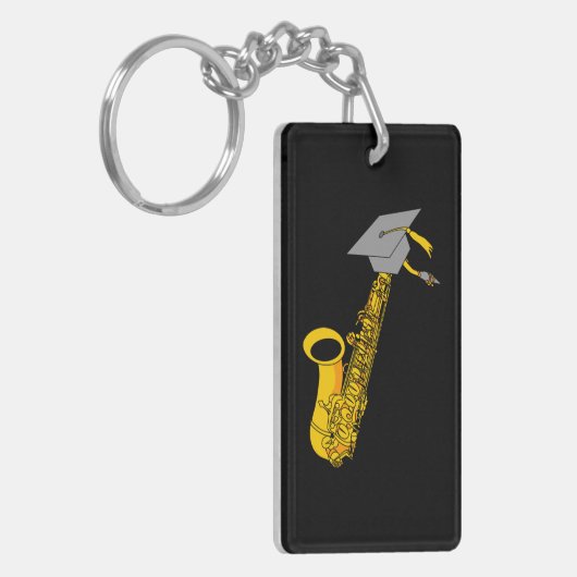 Saxofoon Afstuderen Sleutelhanger (Voorkant Links)
