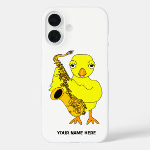 Saxofoon Chick Afstuderen iPhone 16 Hoesje
