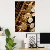saxofoon detail poster (Thuiskantoor)