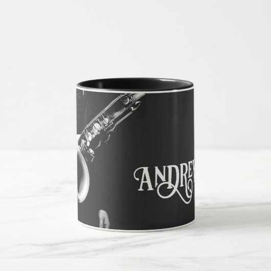 Saxofoon gepersonaliseerd mok (Midden)