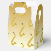 Saxofoon goudkleurig bedankdoosjes (Geopend)