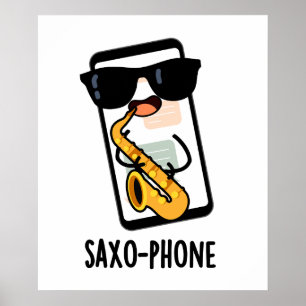 Saxofoon Grappige Gsm Woorden Poster