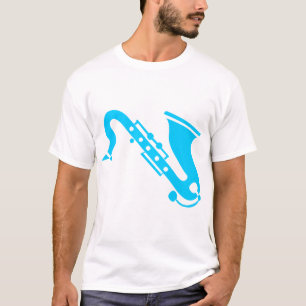 Saxofoon - Hemelblauw T-shirt