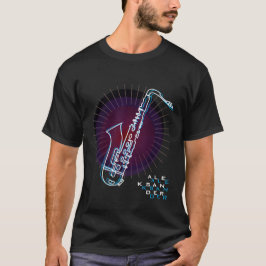 Saxofoon Illustratie Cool Modern Kunst Saxofonist T-shirt