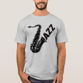 Saxofoon Jazz, saxofonist T-shirt (Voorkant)