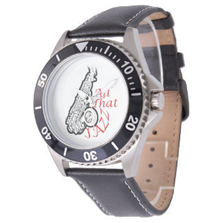 saxofoon jazzmuzikant band polshorloge horloge