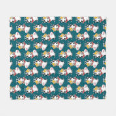 Saxofoon Koe Fleece Deken (Voorkant (Horizontaal))