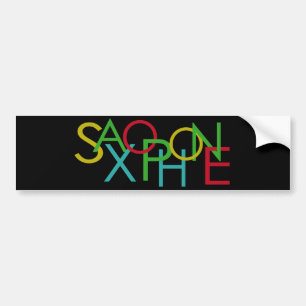 SAXOFOON Letters Bumpersticker