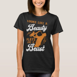 Saxofoon Meisje Vrouw lijkt op een Beauty Plays SA T-shirt