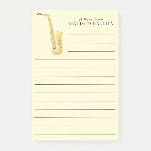 Saxofoon Muziekleraar Post-it® Notes (Voorkant)