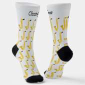Saxofoon ontwerp gepersonaliseerd sokken (Gebogen)