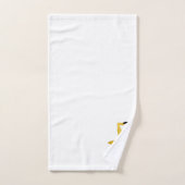 Saxofoon ontwerp monogram bad handdoek (Handdoek)